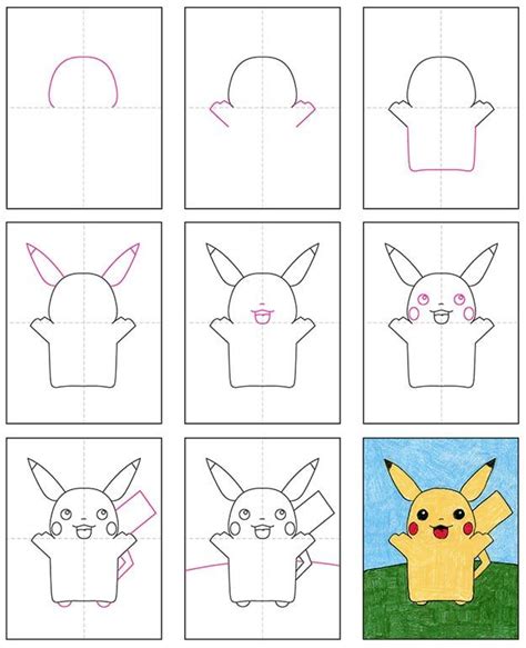 directed drawing for kids pikachu|Easy How to Draw Pikachu Tutorial and Pikachu Coloring Page.